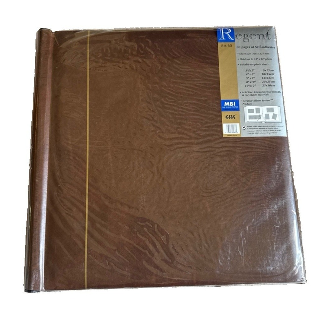 Vintage MBI Regent SA 60 Magnetic Photo Album Brown 60 Pages 10x12 NEW